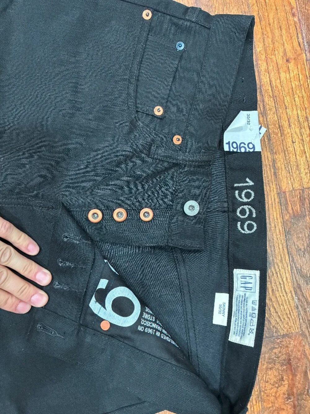 GAP Skinny Black Japanese Selvedge Jeans 30x32